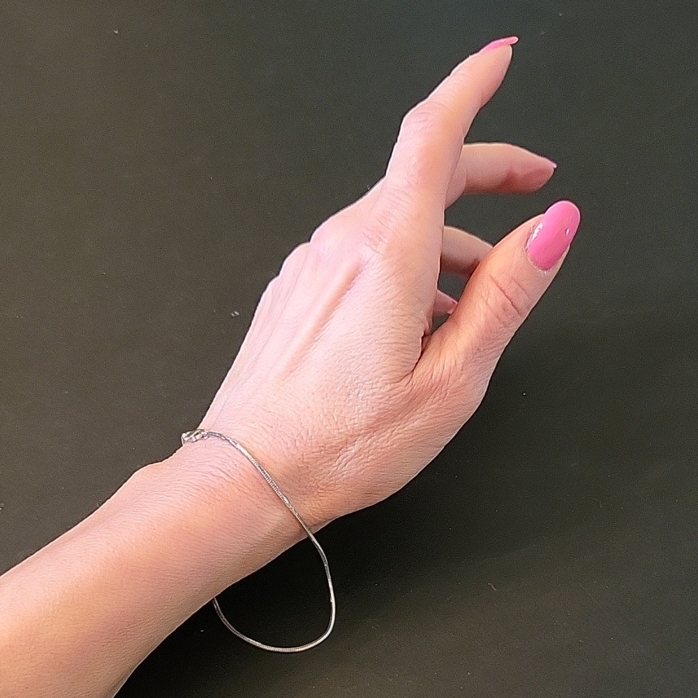 925 Silver Bracelet/Anklet, Extra Long 9"! Elegant Minimalist Jewelry Piece